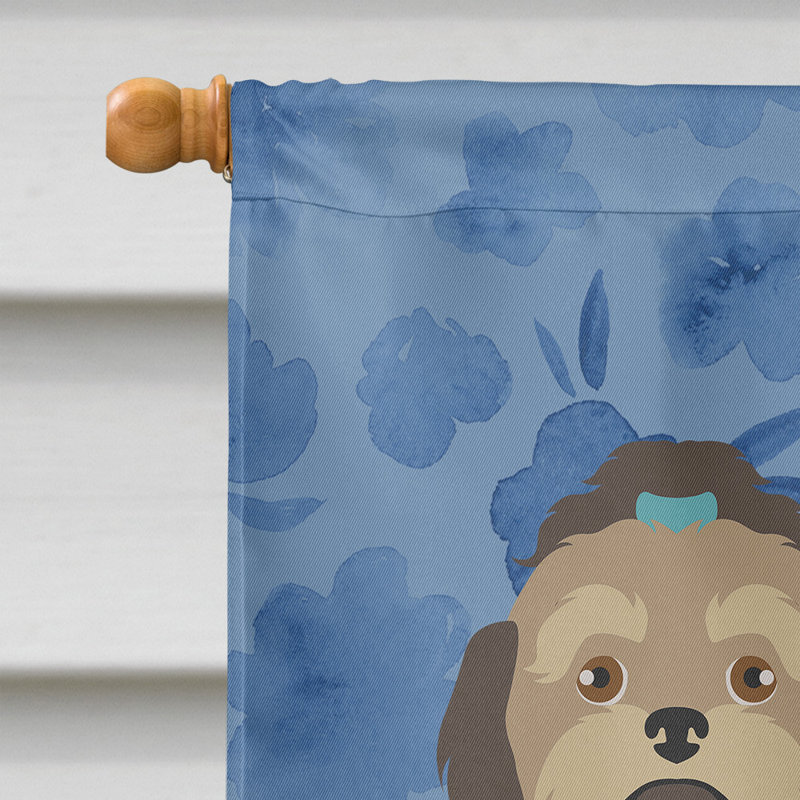 Caniche en polyester à 2 côtés 40 x 28 po standard welcome drapeau maison, Bolonka