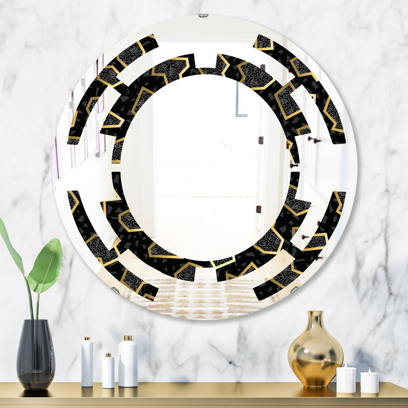 Miroir mural moderne sans cadre 80S Space, H 23,6 po x l 23,6 po