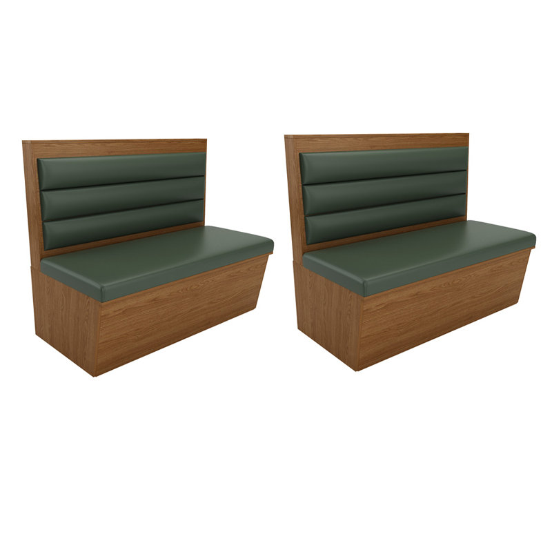 Banc rembourré en similicuir Retro Simple