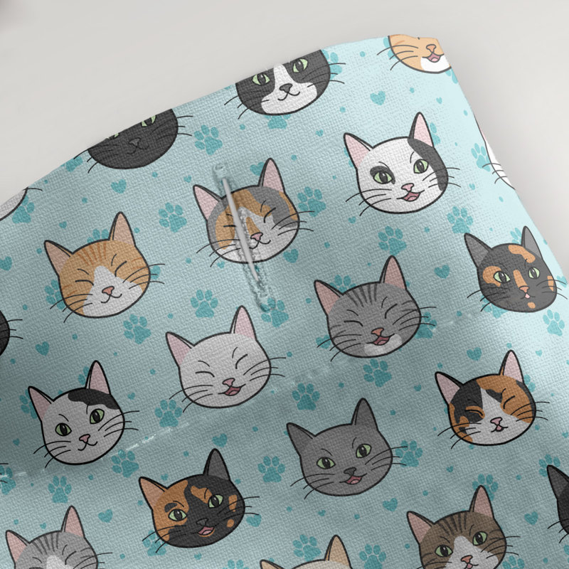 Rideau de douche simple Kitty Cat, Bleu sarcelle