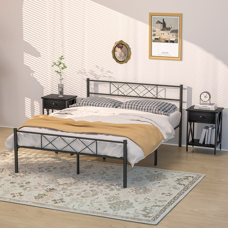 Ensemble de chambre à coucher Kempst, Noir, Complète
