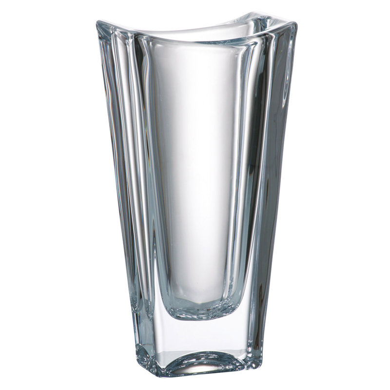 Crystalline Glass Table Vase, 9.9" H x 5" W x 3" D
