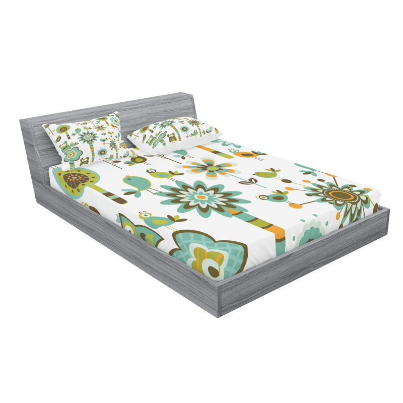 Microfiber Sheet Set, Queen Sheet Set with Fitted Sheet