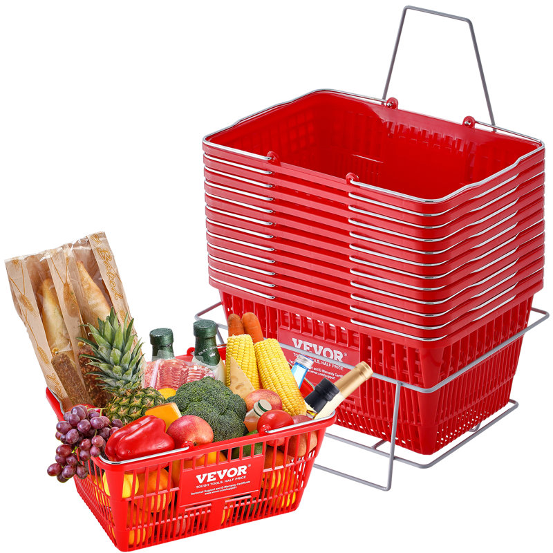VEVOR Plastic Decorative Basket, Red