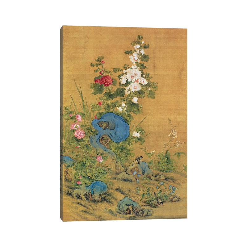 Hibiscus And Birds by Lang Shining - Wrapped Canvas Print, 66.04 cm H x 45.72 cm W