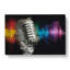 Silver Vocal Microphone In Abstract - Wrapped Canvas-55340322