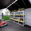 Remise de rangement en plastique avec plancher-124385841