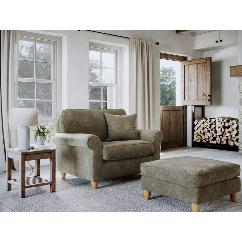Clarkfield Upholstered Armchair, Green