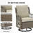 3 Pieces Outdoor Swivel Rocker Chair Set Of 2 With Small Side Table, 360-Degree Swivel Rocking Chair-655032035-655032036