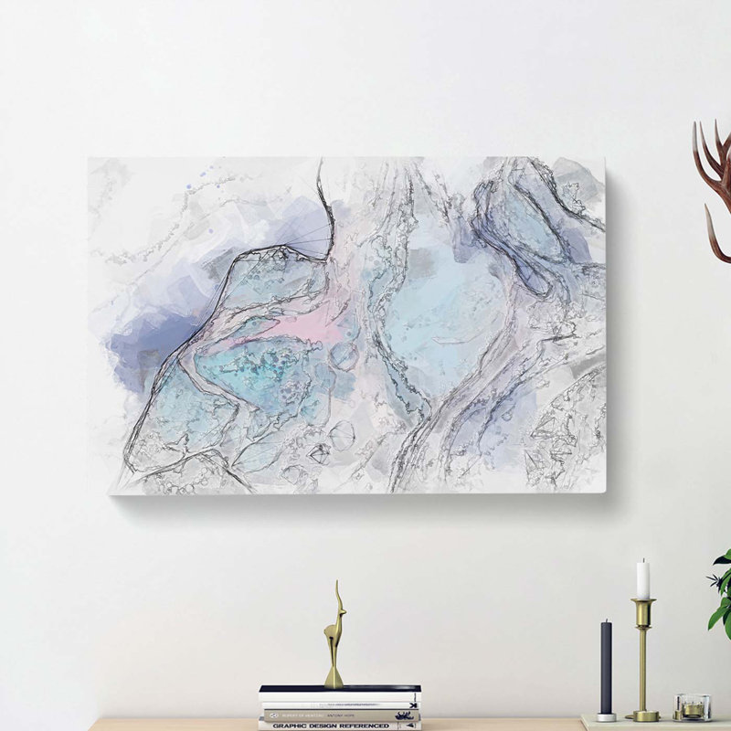 Electricity For Two In Abstract - Wrapped Canvas Painting, 40cm H x 60cm W x 3cm D