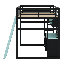 Wood Loft Bed With Desk-260935925