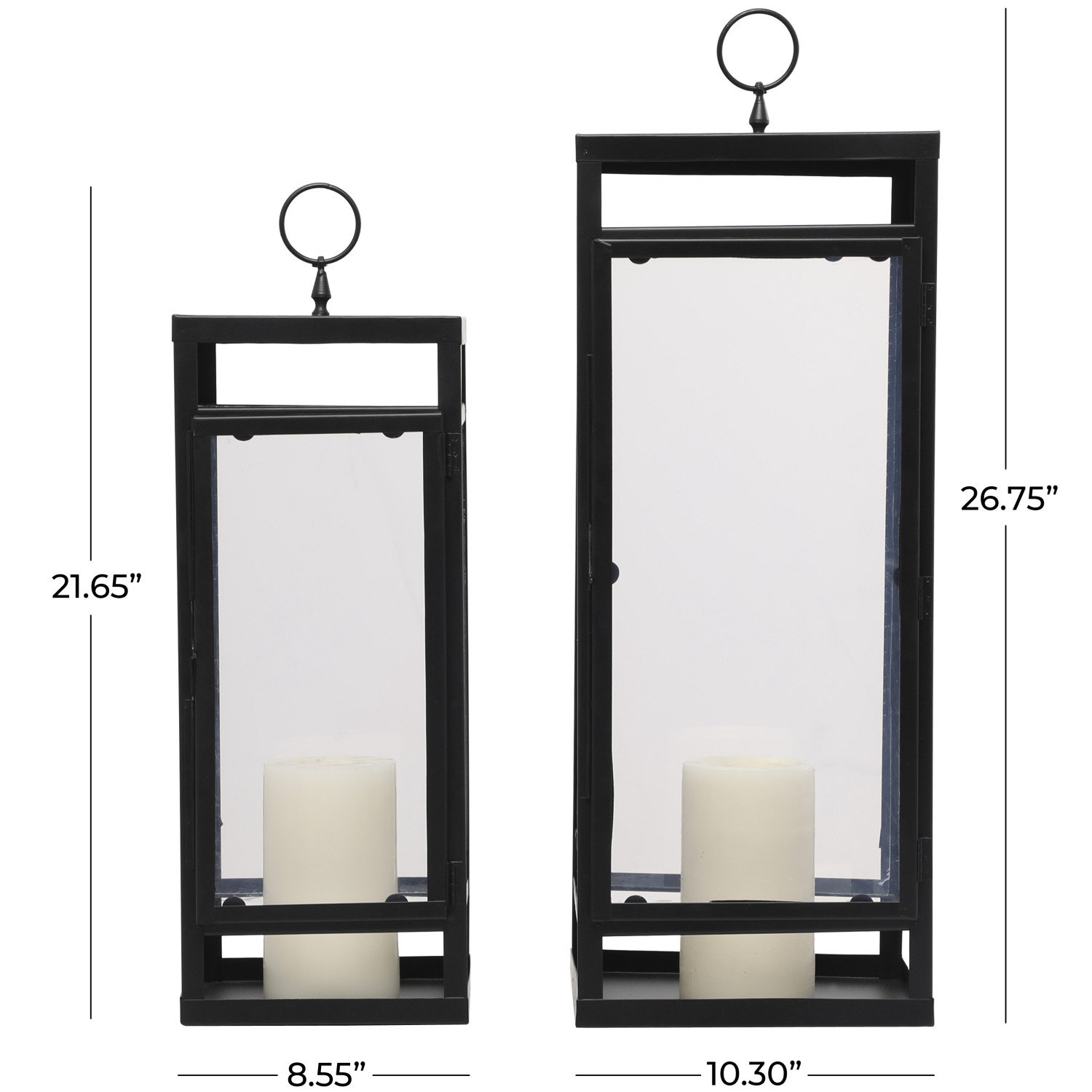 Xander 2-Piece Aluminum Pillar Set