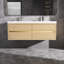 Meuble-lavabo mural flottant avec double surface de comptoir en blanc-570552125-570552124