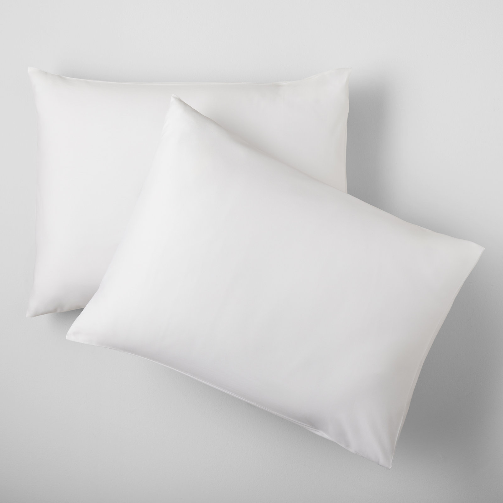 Danfield Cotton Sateen Duvet Cover Set, White, Full / Queen Duvet Cover + 2 Pillow Shams