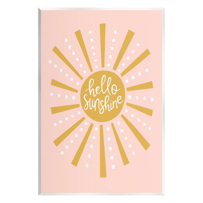 «Hello Sunshine Sun Rays», art mural sur bois par Nina Seven