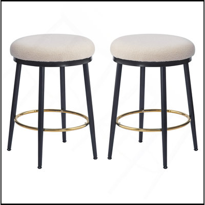 Modern Counter Stools Set Of 2, Stylish And Comfortable For Kitchen, Bedroom, And Dining Room