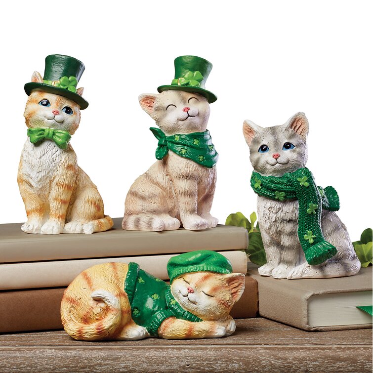 4 Piece St. Paddy's Day Irish Cat Sitters Set