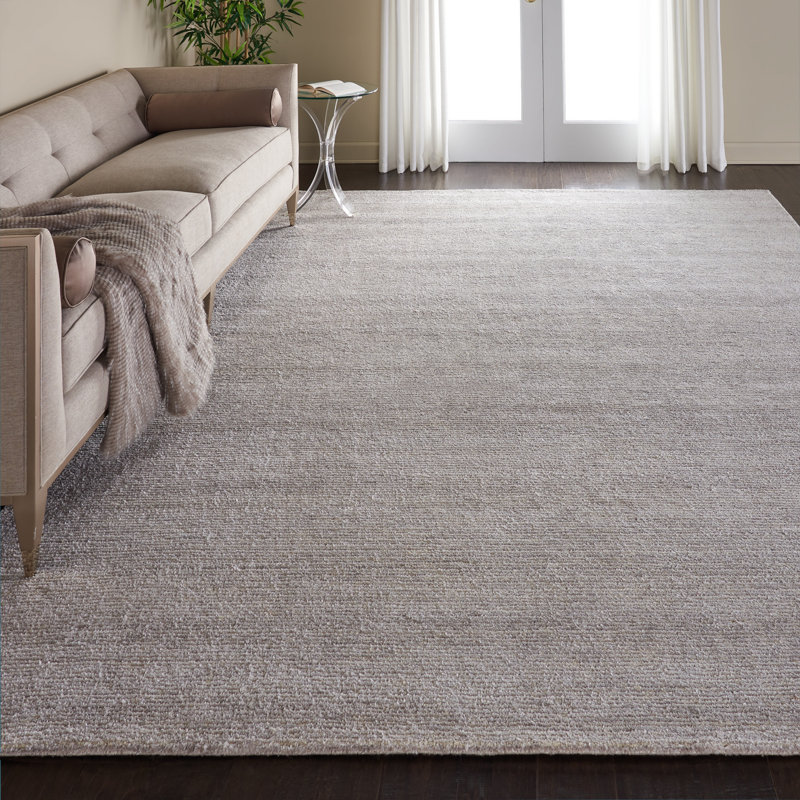 Tapis beige fait à la main Lahoma, Rectangle 9 pi 6 po x 13 pi
