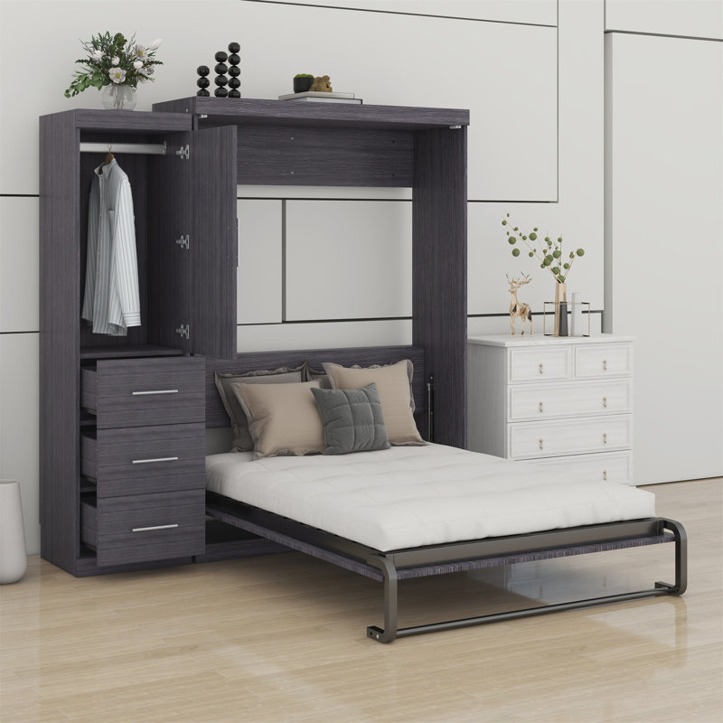 Lit escamotable avec garde-robe et tiroirs Murphy