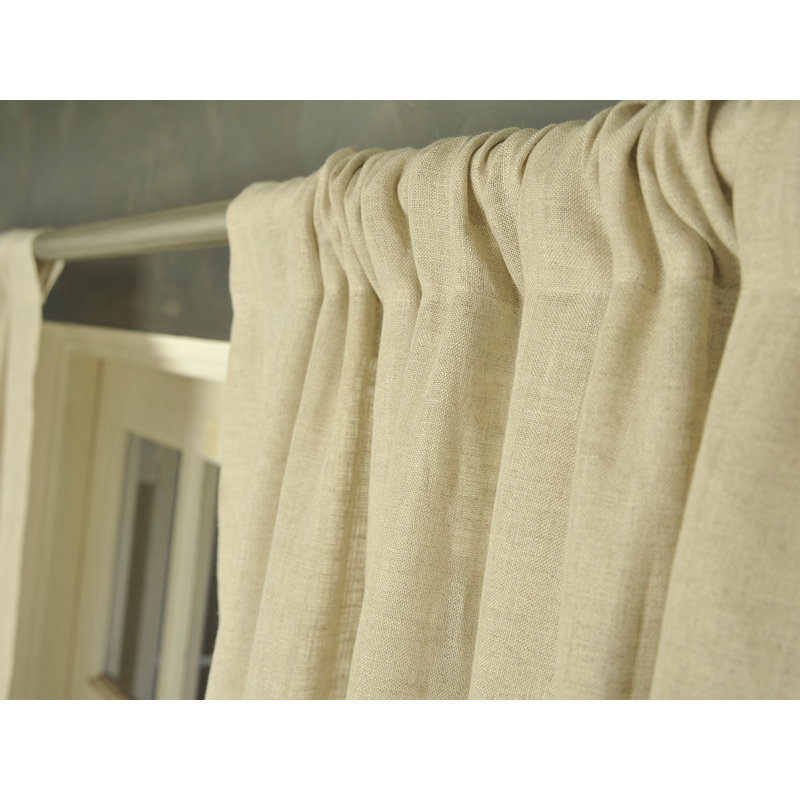 Aultman Linen Sheer Curtain Single Panel, Natural, 42" W x 108" L