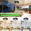 2-Light Industrial Square Flush Mount Ceiling Light, Farmhouse Ceiling Light Fixture For Kitchen, Modern Black Close To Ceiling Light For Hallway Bedroom Balcony Porch Stairway, E26, 2-Pack