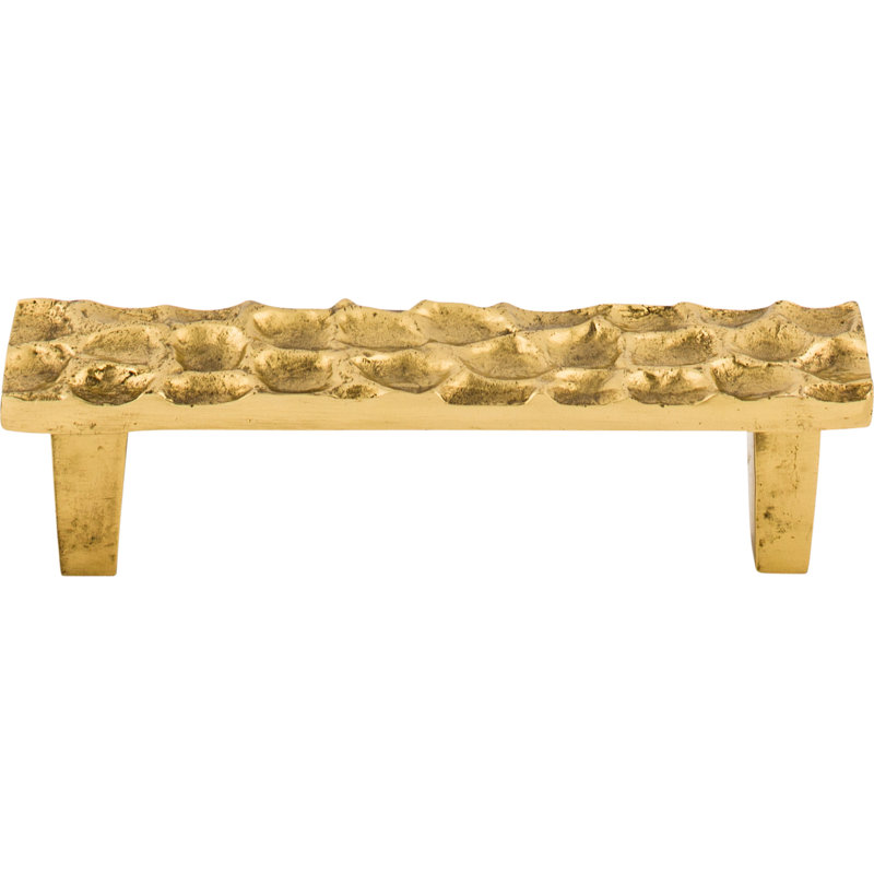 Cobblestone Bar Pull, Polished Brass, 3 3/4" Center to Center