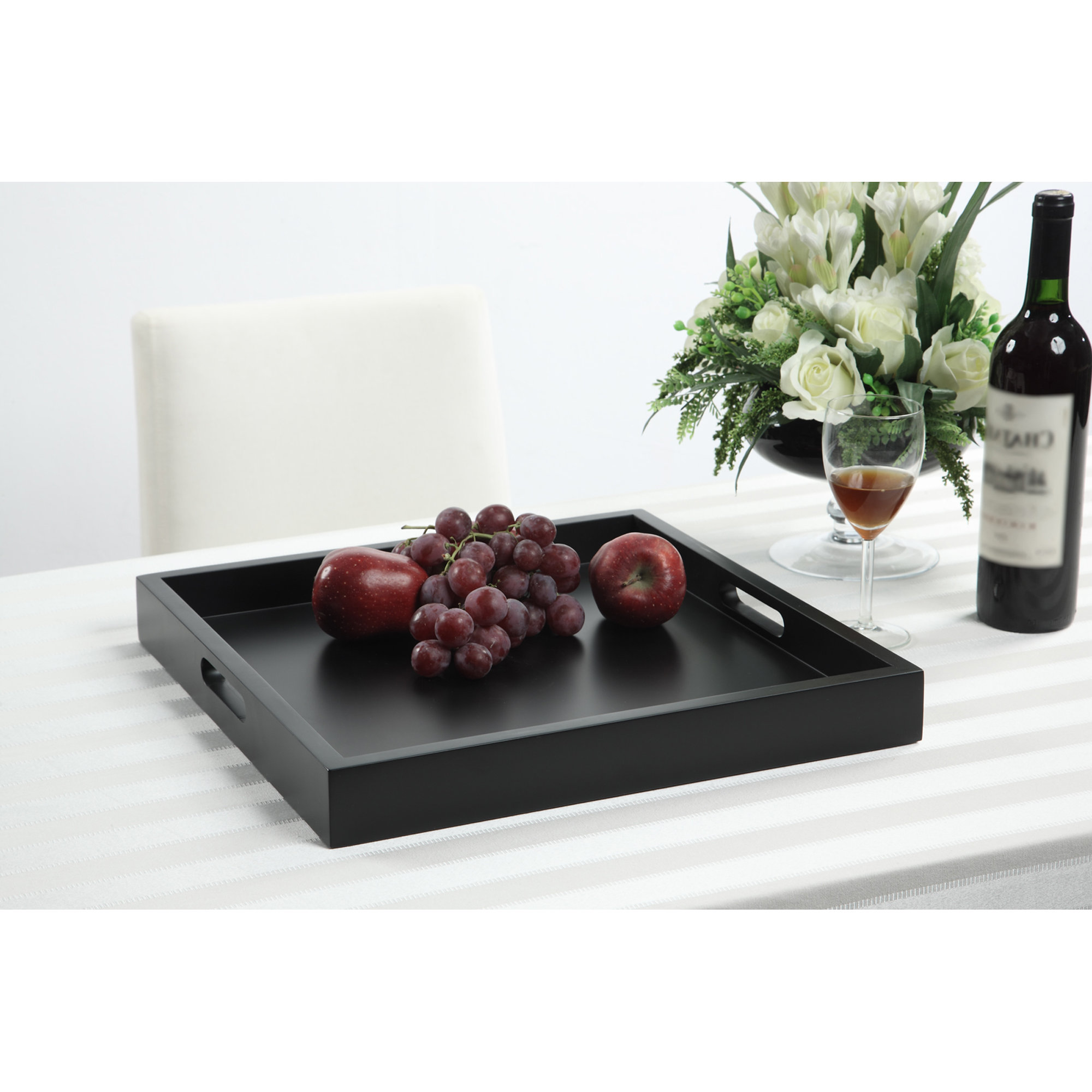 Burke Tray - Set of 1, Black