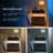Nightstands 3 Drawer Dresser for Bedroom End Table with Acrylic Board LED Bedside Tables-453044527