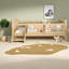 Lit simple compact avec rangement en bois massif pour enfants