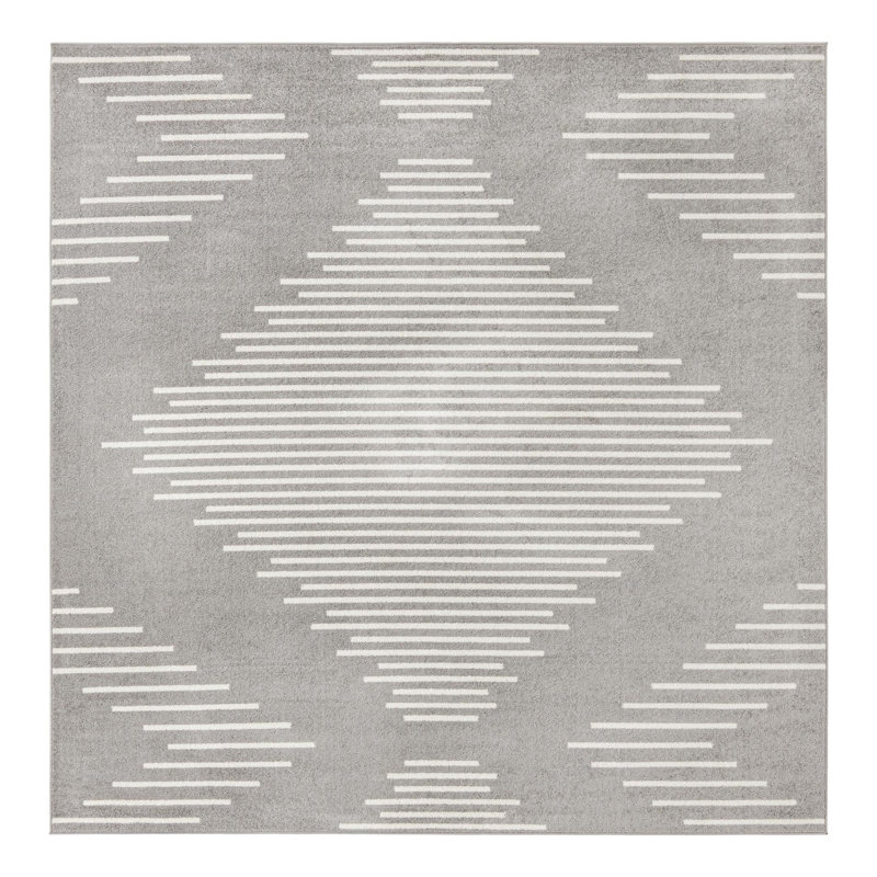 Synthetic Geometric Indoor Rug, Square 10'