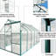Serre en polycarbonate 6 pi x 12 pi - Plantes résistantes aux intempéries avec rouille d'extérieur robuste toutes saisons - Structure et drainage-117455822