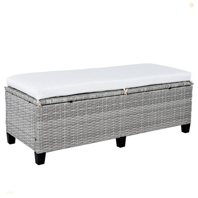 Ensemble de canapé de patio extérieur en rotin 5 pièces, ensemble de mobilier de jardin en forme de L en osier modulaire avec 2 tables d'appoint extensibles, table de salle à manger et housses lavables pour la cour, la piscine et l'intérieur