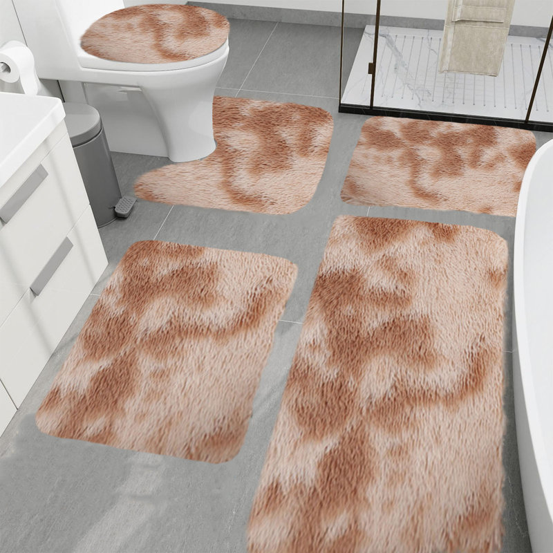 Ensemble de tapis de salle de bain 5 pièces, Kaki