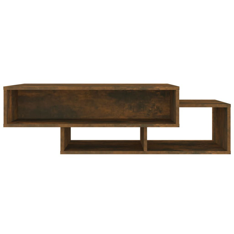 Godding Pedestal Coffee Table with Storage, Smoked Oak