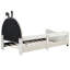 Upholstered Daybed With Rabbit Ear Shaped Headboard-587648288