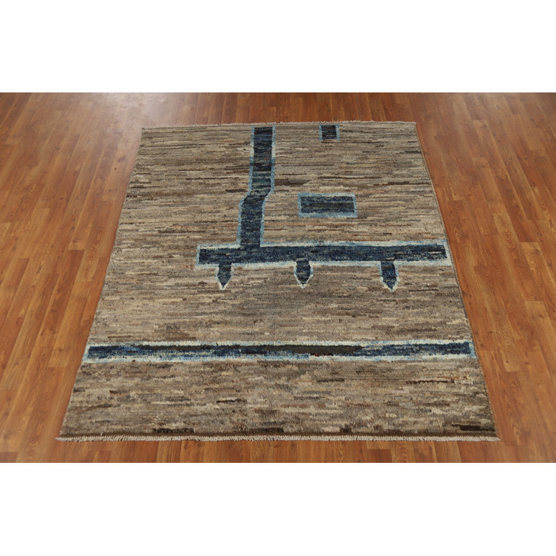 Geometric Moroccan Oriental Rug 5x6