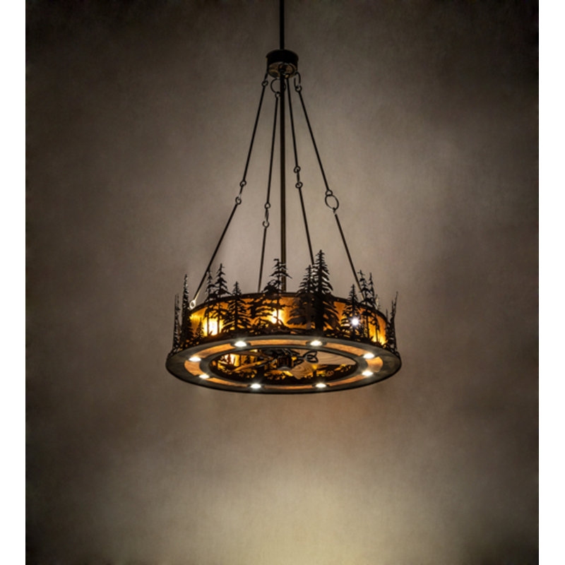 Tall Pines LED Downrod Ceiling Fan