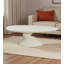 Table basse ovale moderne, base à galets en fibre de verre 47,27 po-123028471