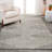 Elm Diamond Stripe Geometric Shag Gray/Ivory Rug-877582133
