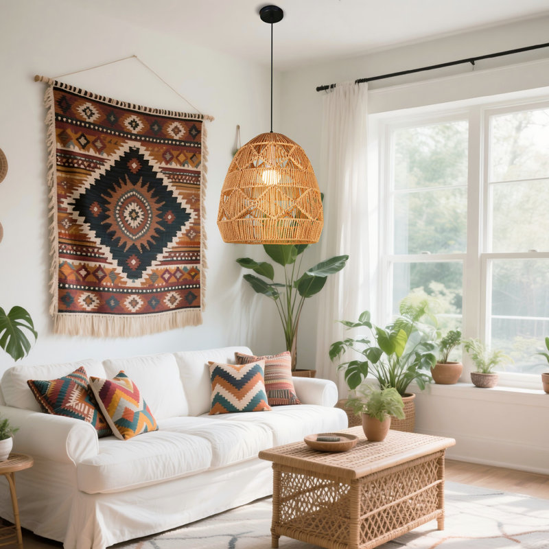 Braylen - Light Rattan Chandelier Dimmable