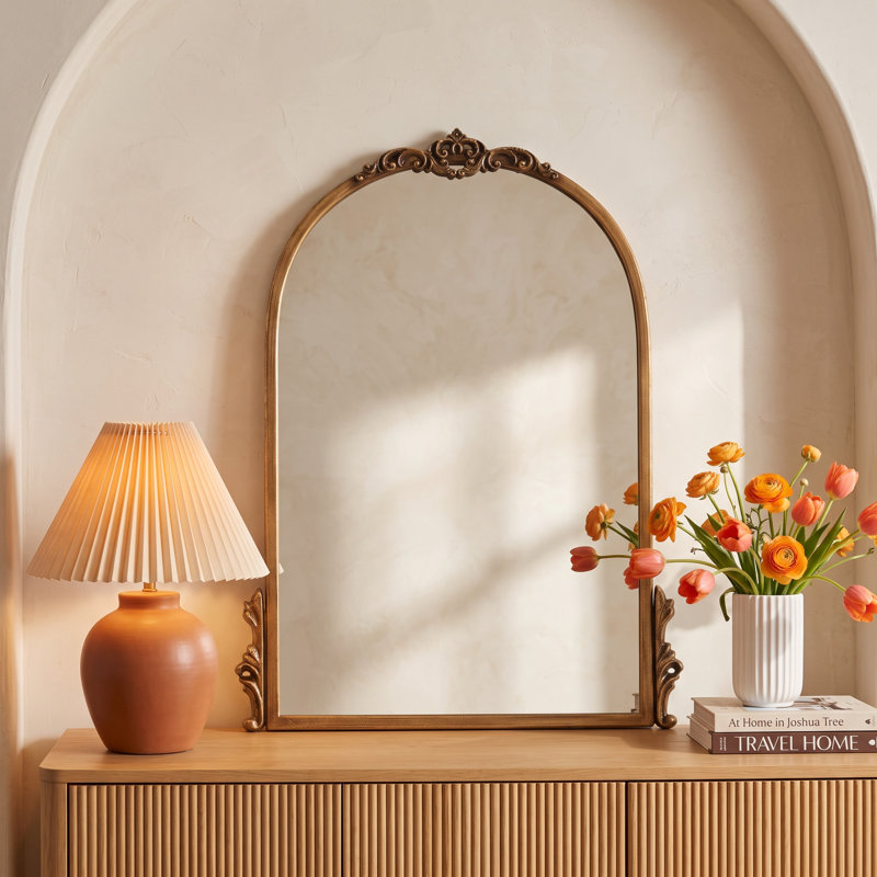 Brewerton Metal Arch Tabletop Mirror