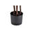 4 ft. Artificial Rubber Tree, Faux Green Plant with Bendable Branches in Black Cement-Filled Nursery Pot, Low Maintenance