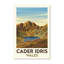 Cader Idris, Wales - Romantic Peaks and Llyn Cau Travel Poster. Giclee Print on Wrapped Canvas. Wall Art, Home Decor - Natural Landmarks, Wales 1 Piece Wrapped Canvas Wall Art-140620311