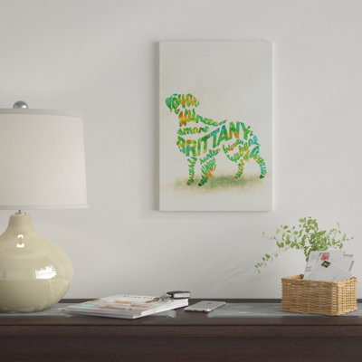 « brittany épagneul » par ayse deniz akerman, reproduction d’impression sur toile tendue