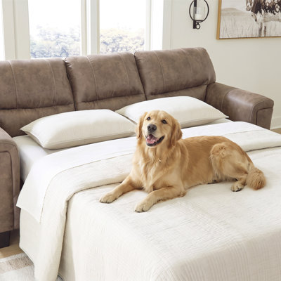 89'' Faux Leather Sleeper Sofa