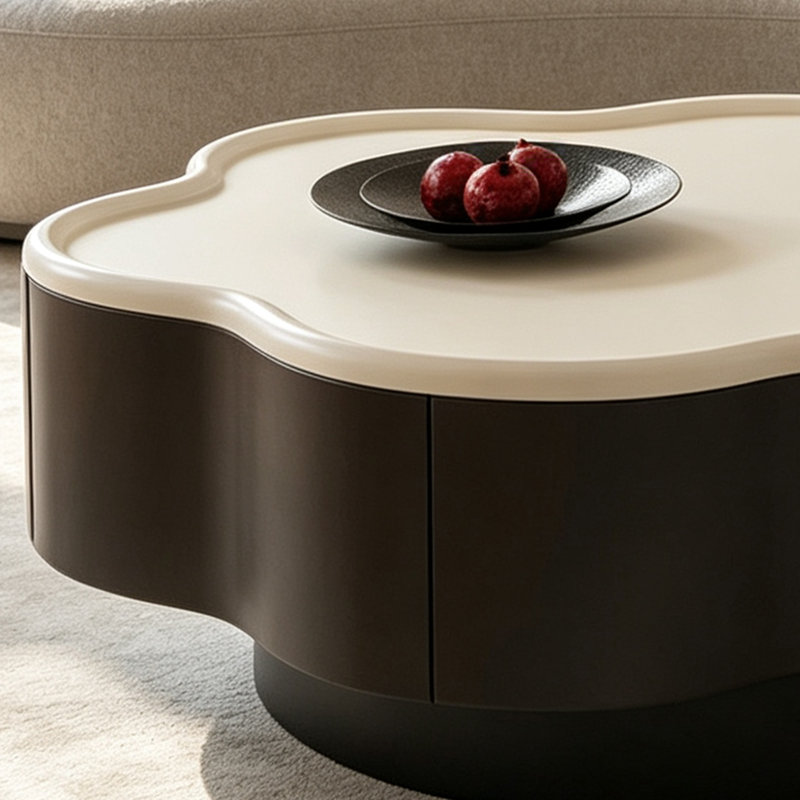 Table basse avec rangement Bartsch, H 12,99 po x l 31,49 po x P 31,49 po, Noir