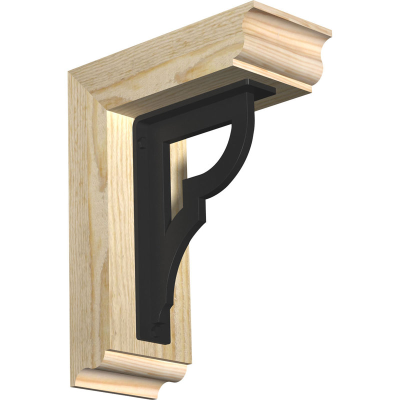 Support simple en fer Bradford 8 po, H 12 po x P 9 1/2 po, 4"W x 2"T Douglas Fir (Rough Sawn)