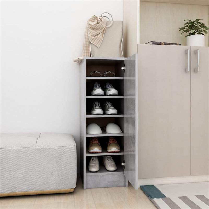 6 Pair Shoe Storage, Concrete Grey