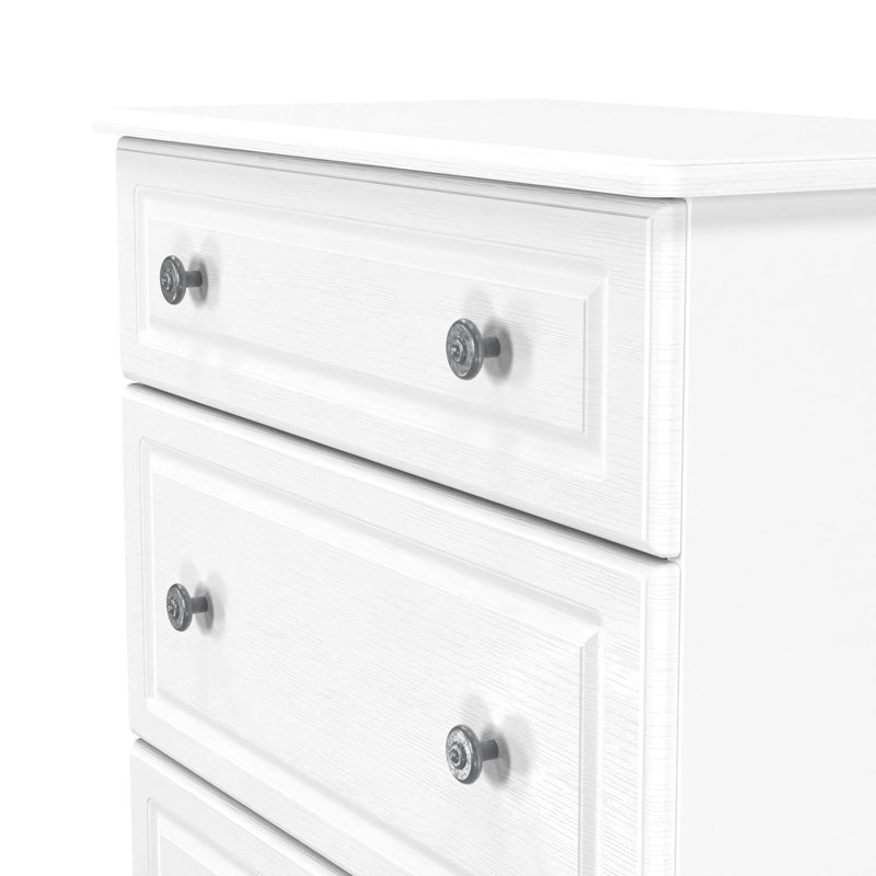 Fully Assembled Argyle 3 Drawer 76.5Cm W Chest of Drawers, White