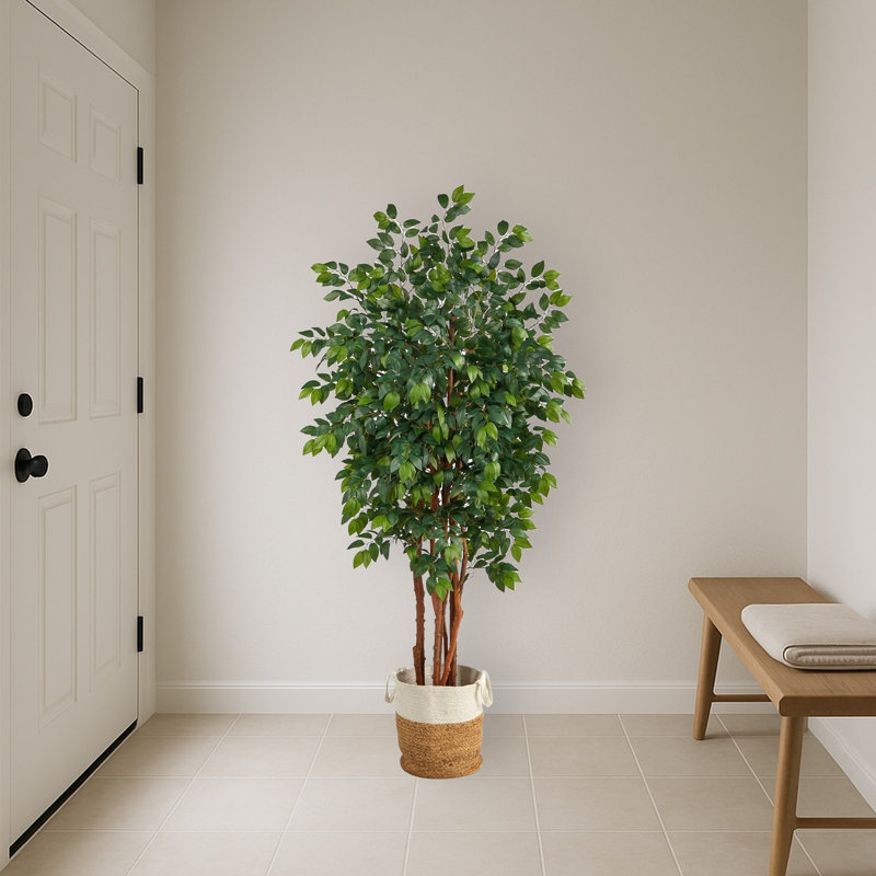 Sakaki Artificial Tree with Jute and Cotton Planter